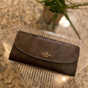 Coach Wallet Light & Dark Brown